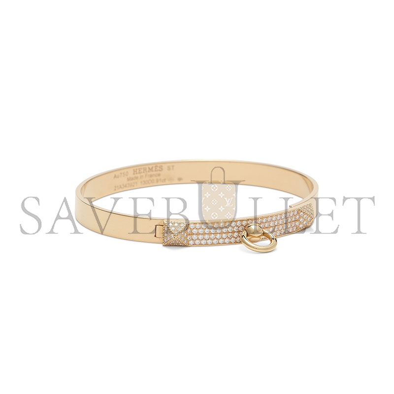 h**mes an 18k rose gold & Di*m*nd collier de chien bracelet